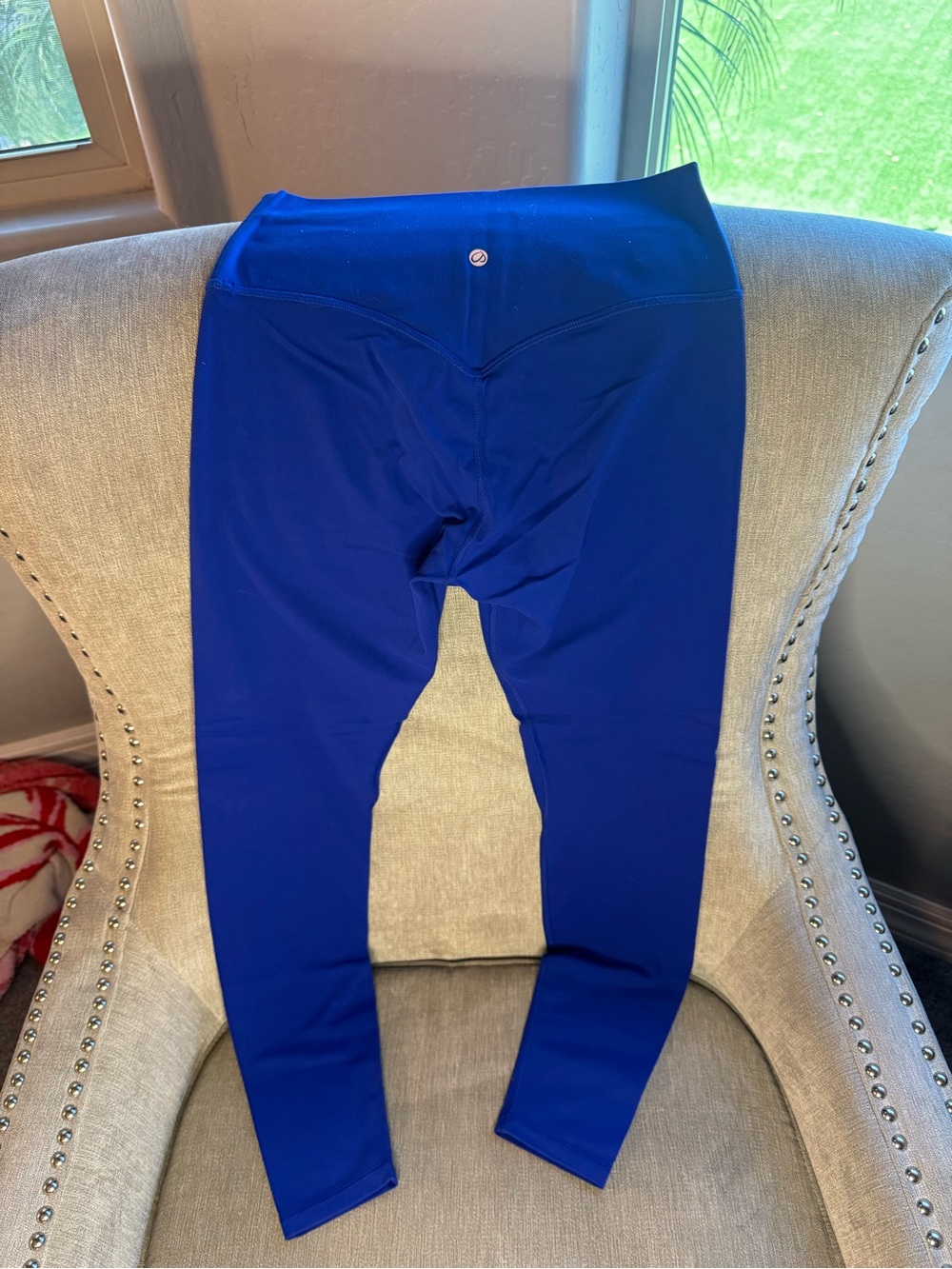CRZ YOGA Royal Blue High-Waist Leggings size small.